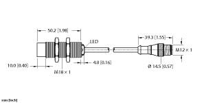 Turck Inductive Sensor (NI10-G18-AP6X-0.2-RS4T)