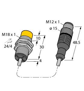Turck Inductive Sensor (NI10-G18K-AP6X-0.2-RS4T)