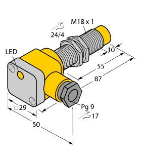 Turck Inductive Sensor (NI10-G18SK-RZ3X2 55MM)