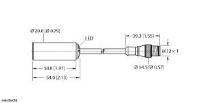 Turck Inductive Sensor (NI10-K20-AP6X-0.2-RS4T)