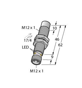 Turck Inductive Sensor, With WeldGuard™ coating (NI10U-MT12E-AP6X2-H1141/S1589)
