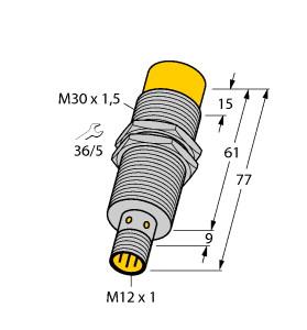 Turck Inductive Sensor (NI15-M30E-VP4X-H1141)