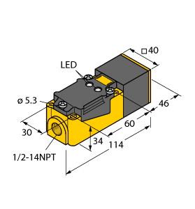 Turck Inductive Sensor, With Switch-Off Delay (NI20-CP40-FZ3X2/S110-S10)