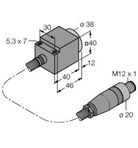 Turck Inductive Sensor, With Increased Temperature Range (NI25-CQ40/S1102 10M)