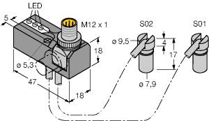 Turck Inductive Sensor, Monitoring Kit for Power Clamps (NI2-BTM-0.16-BDS-2AP6X3-H1141/S34)