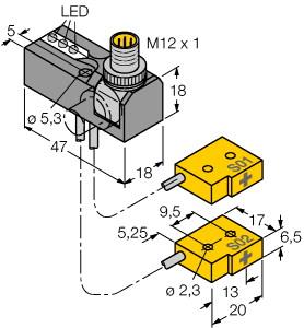 Turck Inductive Sensor, Monitoring Kit for Power Clamps (NI2-Q6.5-0.1-BDS-2AP6X3-H1141/S34)