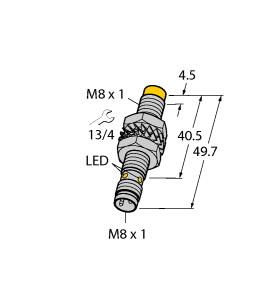 Turck Inductive Sensor, With Increased Switching Distance (NI3-M08E-AN6X-V1131)
