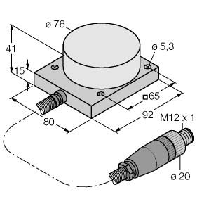 Turck Inductive Sensor, With Increased Temperature Range (NI40-CQ80/S1102 5M)