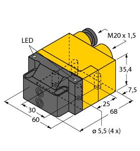 Turck Inductive Sensor, For Rotary Actuators (NI4-DSU26TC-2Y1X2)