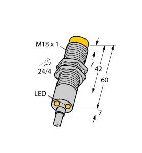Turck Inductive Sensor, For Recognition of Rotation Direction (NI4-M18-2AP6X2/S90-S1123)
