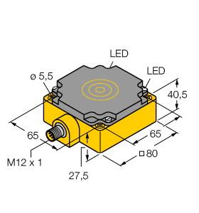 Turck Inductive Sensor, With Increased Switching Distance (NI50-CP80-VP4X2-H1141/F2)