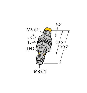 Turck Inductive Sensor, With Increased Switching Distance (NI5-M08-AP6X-V1131)