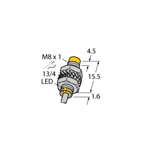Turck Inductive Sensor, With Increased Switching Distance (NI5-M08KK-AN6X)
