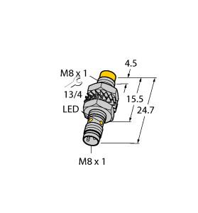 Turck Inductive Sensor, With Increased Switching Distance (NI5-M08KK-AN6X-V1131)