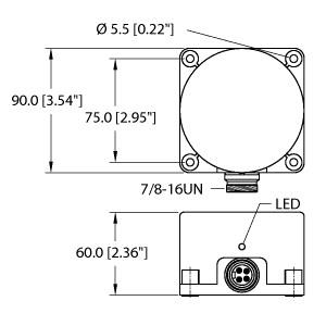 Turck Inductive Sensor (NI60-K90-VP4X-B2141)