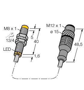 Turck Inductive Sensor, With Extended Switching Distance (NI6U-EG08-AP6X-0.3-RS4T)