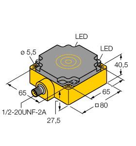 Turck Inductive Sensor, With Increased Switching Distance (NI75U-CP80-FDZ30X2-B3131)