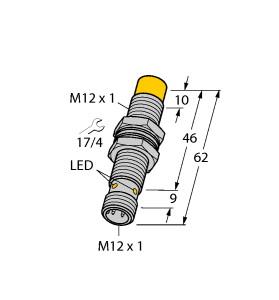 Turck Inductive Sensor, With Weldguard® coating (NI8-EM12E-AN6X-H1141/S1589)
