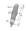 Turck Inductive Sensor, With Increased Temperature Range (NI8-M18-AZ3X/S120)