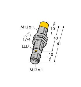 Turck Inductive Sensor, With Weldguard® coating (NI8-MT12-AD4X-H1141/S1589)