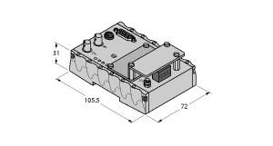 Turck excom I/O System, PROFIBUS-DP fiber-optic coupler for zone 1 (OC11EX/2G.2)