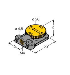Turck Accessories, Positioning Element, For Linear Position Sensors LI-QR14 and LI-Q17L (P1-LI-QR14/Q17L)