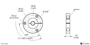 Turck Accessories, Positioning Element, For Encoders RI-QR24 (P6-RI-QR24)