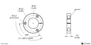 Turck Accessories, Positioning Element, For Encoders RI-QR24 (P8-RI-QR24)