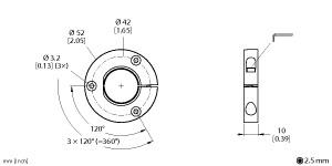 Turck Accessories, Positioning Element, For Encoders RI-QR24 (PE1-QR24)