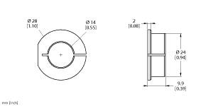 Turck Accessories, Adapter Sleeve, For Encoders RI-QR24 (RA2-QR24)