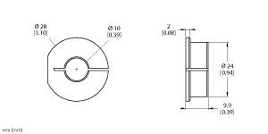 Turck Accessories, Adapter Sleeve, For Encoders RI-QR24 (RA4-QR24)