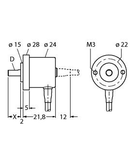 Turck Incremental Encoder, Industrial Line (RI-01Q5F3-2D1000-CA)