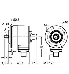 Turck Incremental Encoder, Industrial Line (RI-10T10Z2-2K500-H1181)