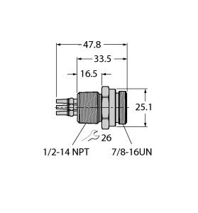 Turck PROFIBUS-PA Receptacle, Front Mount (RSFV 48)