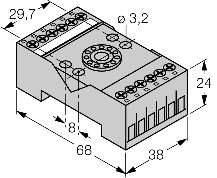 Turck Comat Releco by TURCK, Socket base for C3 relays (S3-B)