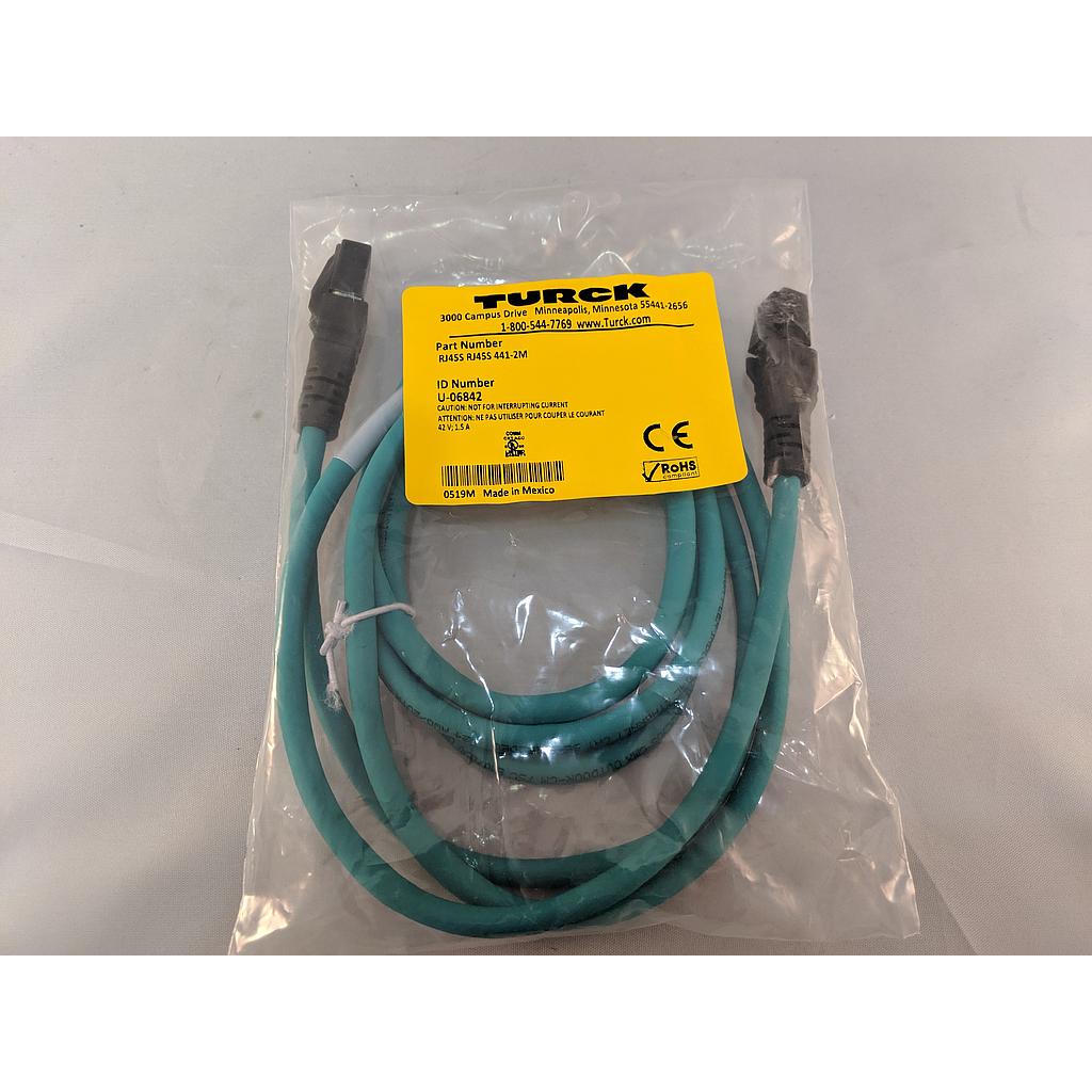 Turck Ethernet Cordset, Extension Cordset (RJ45S RJ45S 441-2M)