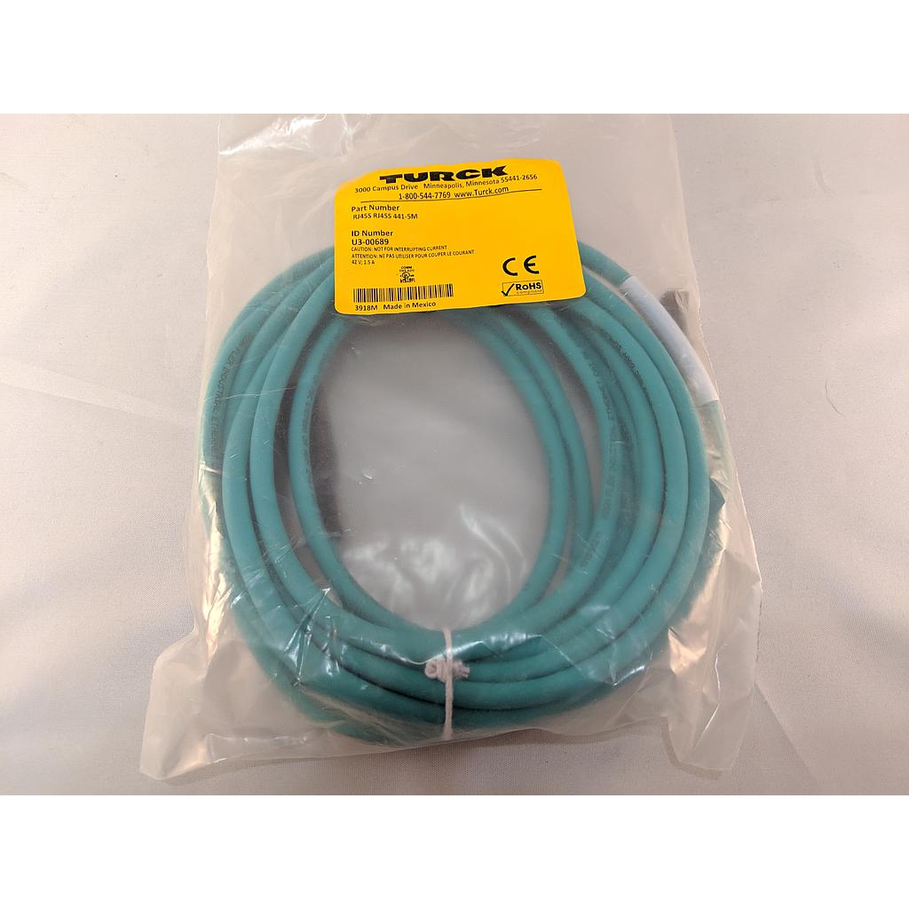 Turck Ethernet Cordset, Extension Cordset (RJ45S RJ45S 441-5M)