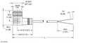 Turck Actuator and Sensor Cordset, Connection Cable (WKM 20-2M)