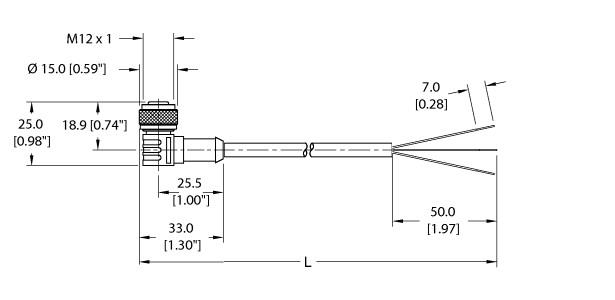 Turck Actuator and Sensor Cordset, Connection Cable (WK 4T-8)