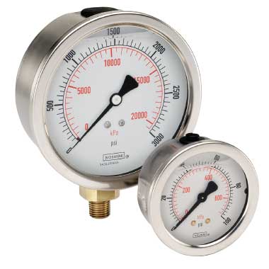 2.5" Pressure Gauge, 1/4"CBM, Stainless Steel, PMC, Silicone Fill