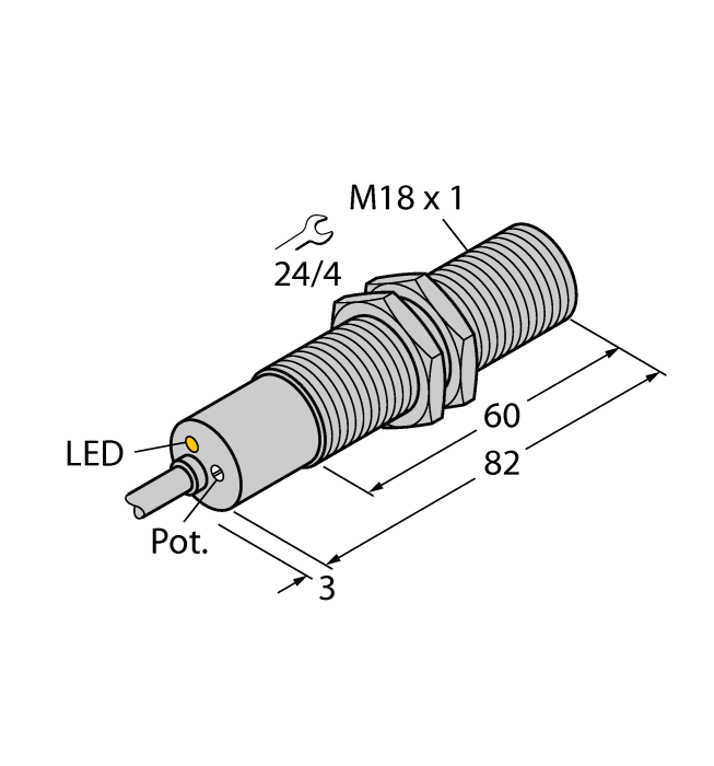 Turck  (FCS-M18-AP8X 3M SPLICED)