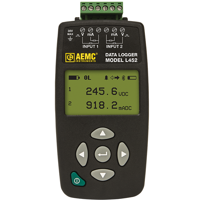 AEMC L452 Data Logger w/LCD and DataView Software