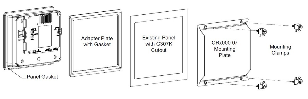 CR1000 & CR3000 Series, G307K to CRx00007 Adapter Plate