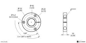 Turck Accessories, Positioning Element, For Encoders RI-QR24 (P1-RI-QR24)