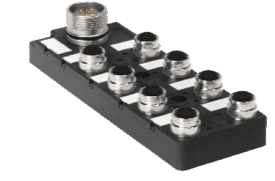 Turck 8-port Junction Box with Cable Home Run, M12 eurofast I/O Ports (8MB12Z-5-15)