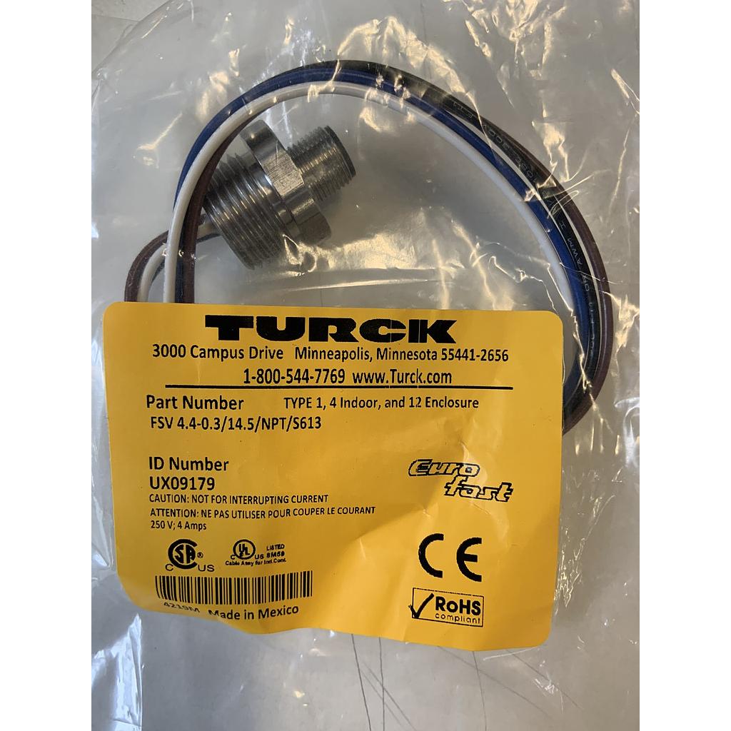 Turck Actuator and Sensor Receptacle, Front Mount (FSV 4.4-0.3/14.5/NPT/S613)