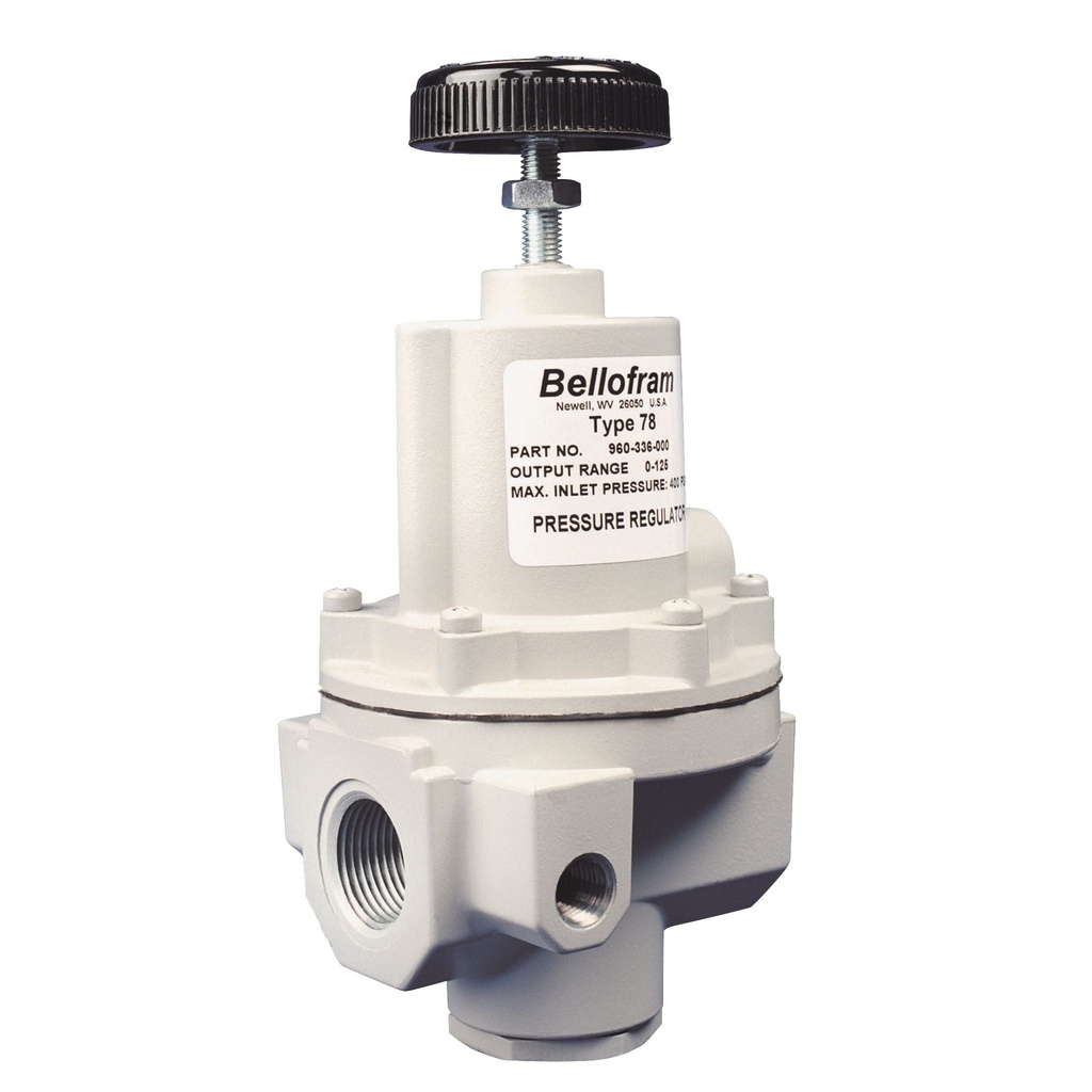 Bellofram T78 High Flow Regulator, 1" NPT, 0-10 psi