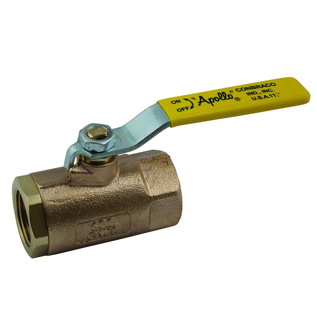 Apollo ¼” 2-piece Standard Port Ball Valve, Threaded Ends, Brass
