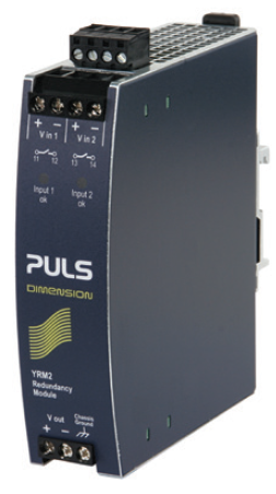 PULS Redundancy Module, Diode, 24-48VDC, 20A, 2 x 10A Dual Input, Signal Contacts