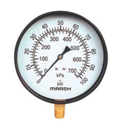 PRESSURE GAUGE 0-100 PSI 2" 1/4"CBM 2% ACCURACY